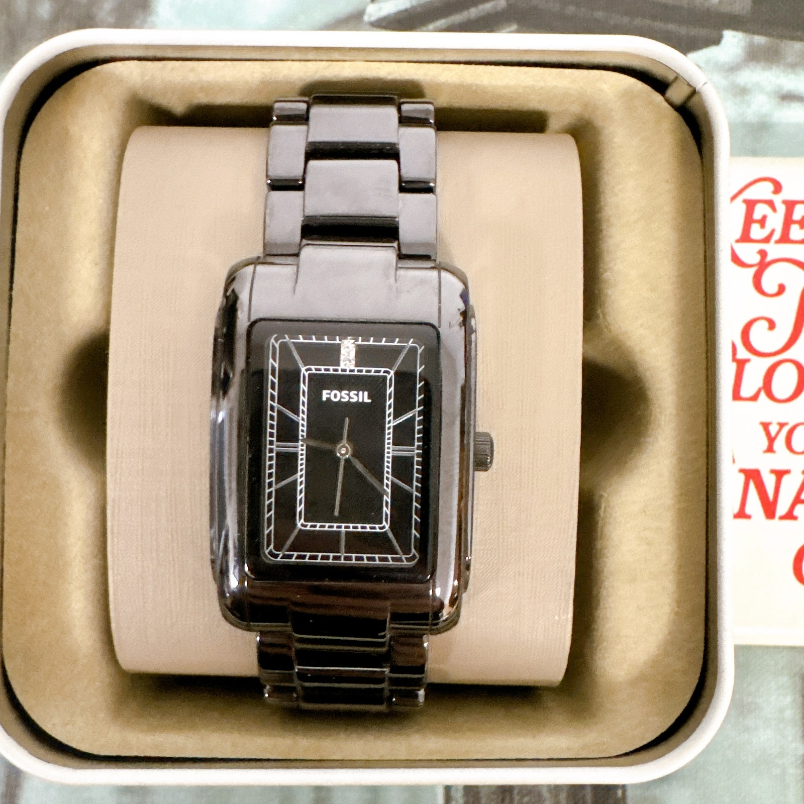 Fossil Ce1032 Stainless Steel Analog Dial Quartz Wrist Watch Black